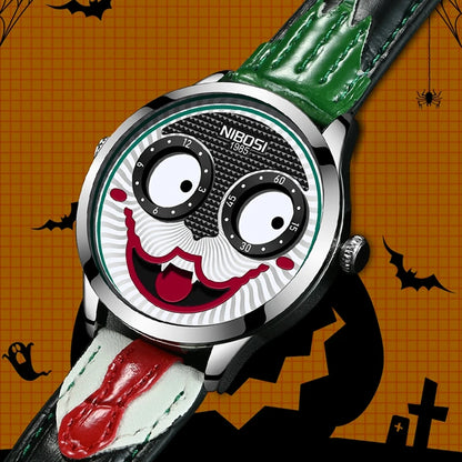 Cool Joker Watch Men Classic Men's Clown Watches Fashion Leather Strap Waterproof Quartz Wristwatches Reloj Hombre Drop Shipping