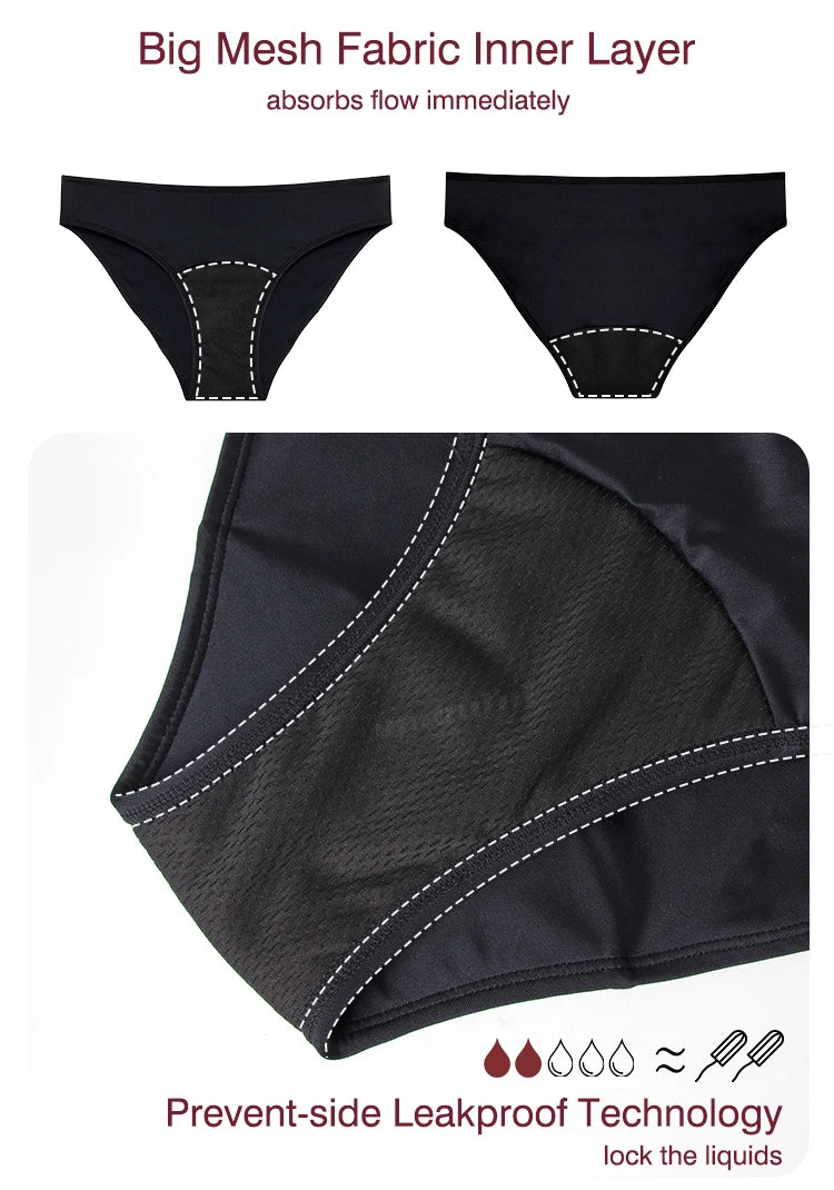 Menstrual Swimsuit Women Period Swimwear Leak Proof Beach Menstrual Bikini Woman Menstruation Panties Girl Absorbent Swim Bottom