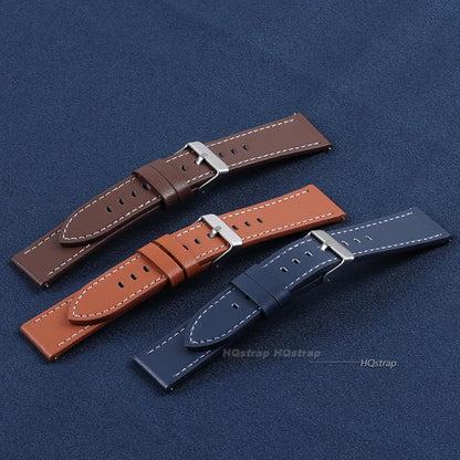 Genuine Calfskin Leather Watchbands Quick Release Watch Band 20mm 22mm for Smartwatch Strap Men Women Watches Accessories Belt