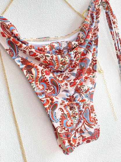 Miyouj Pleasted Bikinis Colaless Swimsuit Triangle Bikini Set Women Swimwear Halter Bathing Suits Bandage Beachwear Brazilian