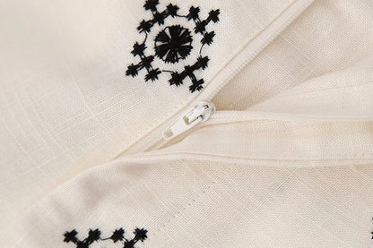 Vintage Women Loose Boho Linen Pants 2023 Summer Fashion Ladies Vocation Soft Embroidery Trousers Female Casual Bottoms Chic