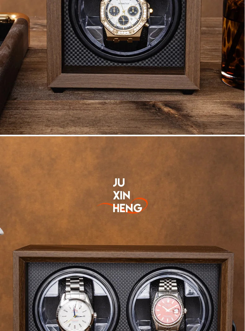Luxury 1 Slot Automatic Watch Winder Walnut Wood Silent Motor Watch Storage Box Gift for Men Watch Winder for Automatic Watches