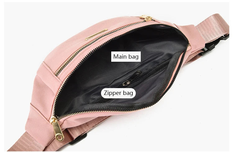 New Women Waist Bags for Women Oxford Leisure Color Chest Bag Shoulder Crossbody Waist Bags Handbags Female Messenger Belt Bags