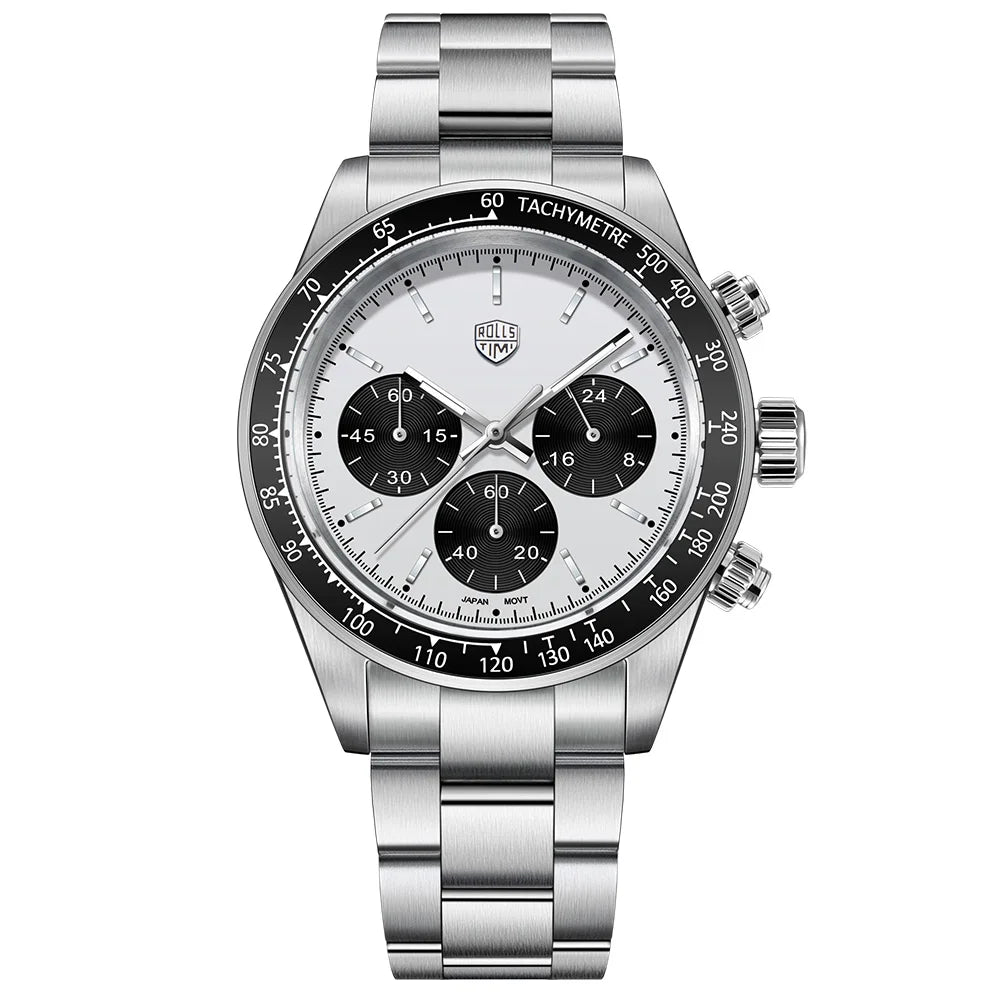 2026RollsTimi Luxury Quartz Watches men's Vk63Movt sports Chronograph men's fashion sapphire all-steel diving watch reloj hombre