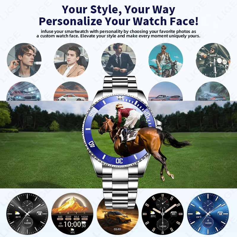 New 2026 Style Luxury Smart Watch Dials Answer Call For Men Waterproof Sport Digital Business Smart Watches For Gift Smart Band