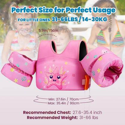 Kids Life Vest Children's Swimming Arm Float Whistle Child Lifejacket Swimsuit Foam Safety Swimming Pool Accessories for kayak