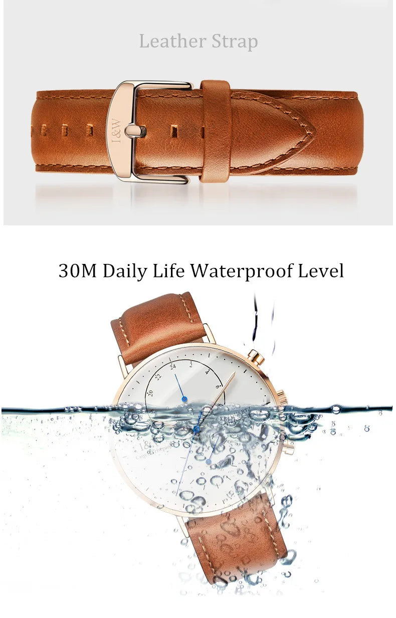 Carnival Brand Luxury Watches for Man Fashion Waterproof Rose Gold Silver Military Clock Men Quartz Wristwatches Reloj Hombre