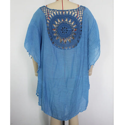 CROCHET BIKINI-Women's Sexy Swimsuit Cover Up Dress Summer Bathing Suit Beachwear Shirt Cover-ups for Women