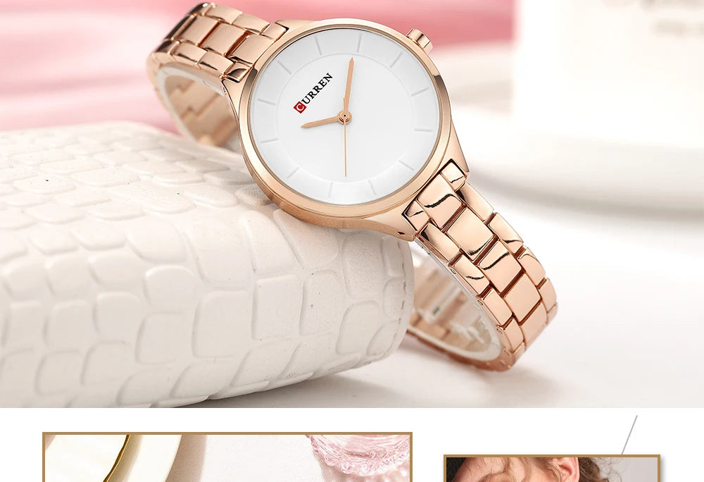 TOP Luxury Rose Gold Women's Watch Stainless Steel Ladies Wrist Watches Relogio Feminino Fashion Female Hour Reloj Mujer