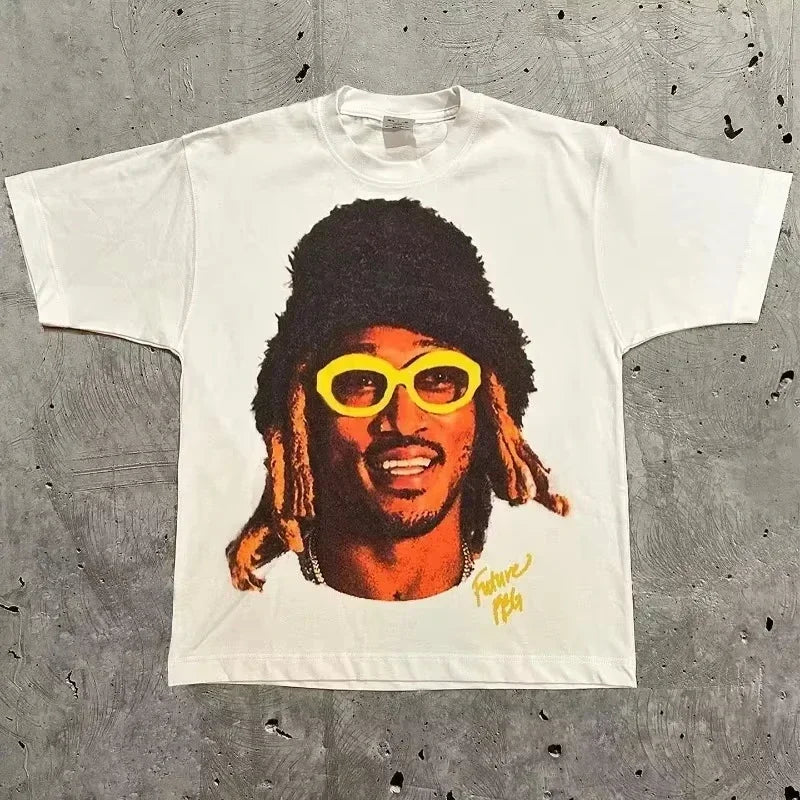 Rapper Frank Retro Graphic T Shirt Men's Hip Hop Ocean Album Clothing T-Shirts Y2k Unisex Blond Fashion Oversized Cotton T-shirt