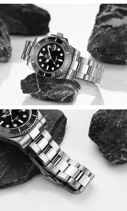 ADDIESDIVE AD2503 Luxury Men Automatic Watch 8215 Movement Sapphire Glass Diving Watches 200M Waterproof Mechanical reloj hombre