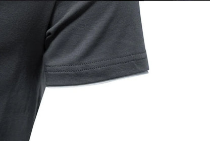 Men's T-shirts Summer Henley V-neck Short Sleeve Casual Solid Color Slim Fit T-shirt Breathable Basic Loose Fitness Sports Top