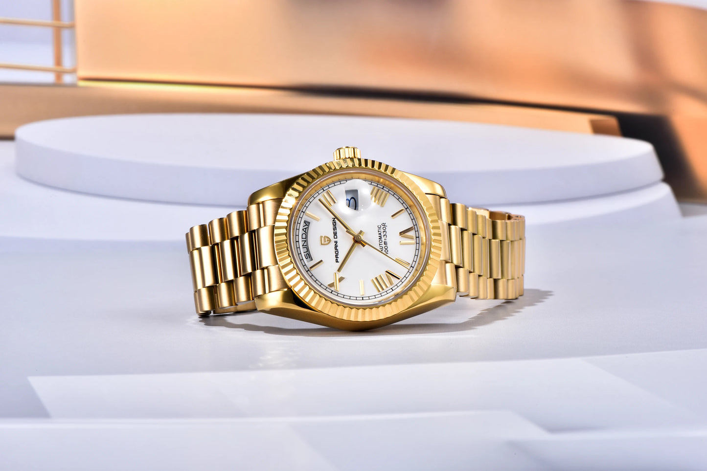 PAGANI DESIGN Watches Pure White Dial Mechanical Watch For Men 2025 New Luxury Sapphire Crystal Automatic Stainless Steel Clock