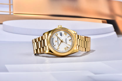 PAGANI DESIGN Watches Pure White Dial Mechanical Watch For Men 2025 New Luxury Sapphire Crystal Automatic Stainless Steel Clock