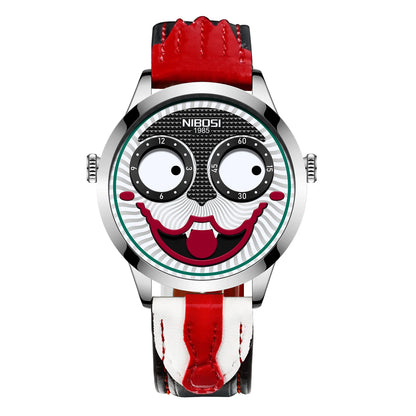 Cool Joker Watch Men Classic Men's Clown Watches Fashion Leather Strap Waterproof Quartz Wristwatches Reloj Hombre Drop Shipping
