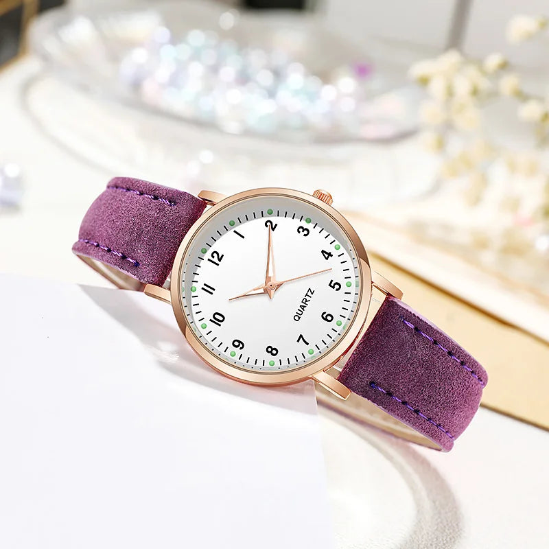 Fashion  Luminous  Leather Strap Wristwatch Women Small Dial Quartz Watch Ladies Clock Gift Relojes Para Mujer Dropshipping