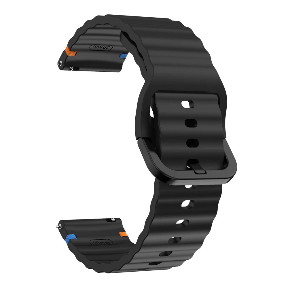 22mm Watch Strap For Xiaomi Watch 2 Pro S4 sport S3 S2 S1 Active/Mi Watch color 2 Smartwatch Watches Band Silicone Wave Bracelet