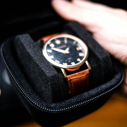 Single Watch Travel Case Fit Large And Small Watches,With Soft Watch Pillow, Hardshell And Compact Watch Box,Safe watch Storage