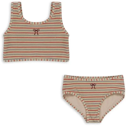 Cute Baby Girls Bikinis Set 2025 Summer Children Beach Wear Ruffle Kids Swimsuit Bathing Suit Printed Swimwear Monokini