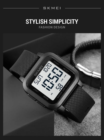 SKMEI 1894 Sport Electronic Watch for Men Shockproof Waterproof Countdown Mens Wristwatch Military Alarm Clock 1960 Reloj Hombre