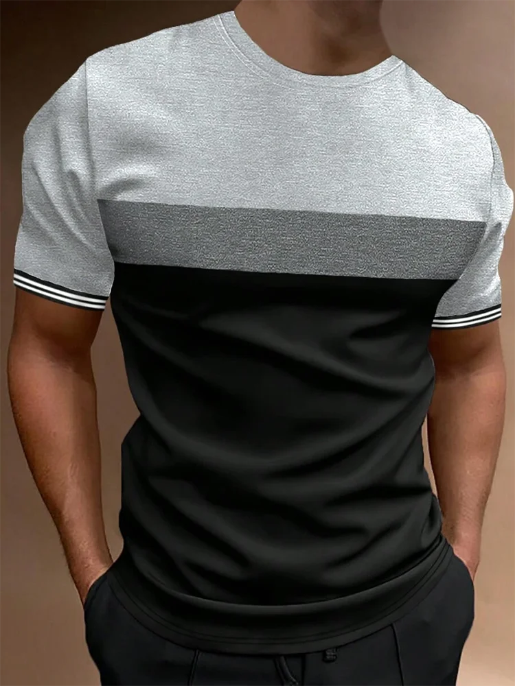 Summer Outdoor Sports Loose Comfortable Men's T-shirt Fitness Exercise Fashion Men's Short-sleeved Top Daily Street Men's T-shir
