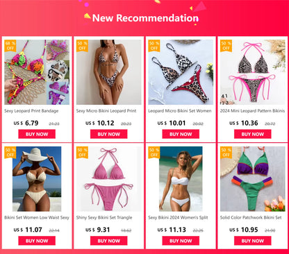 Broken Flowers Sexy Bikini Set Striped Beachwear Summer Swimsuit Two-pieces Thong Bathing Suit Biquinis Swimwear Women