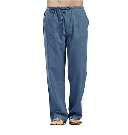 Fashion Mens Linen Wide Pants Korean Trousers Oversize Sports Streetwear Male Spring Yoga Pants Casual Men Clothing Sweatpants