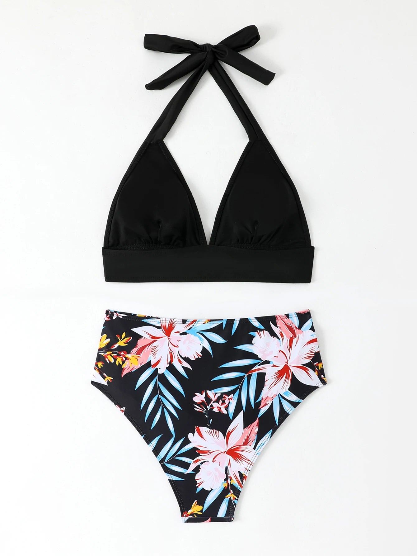 U-wire Bikinis 2026 Women High Waist Swimwear Solid Swimsuit Female Beachwear Summer Bathers Bathing Swimming Swim Suit XL