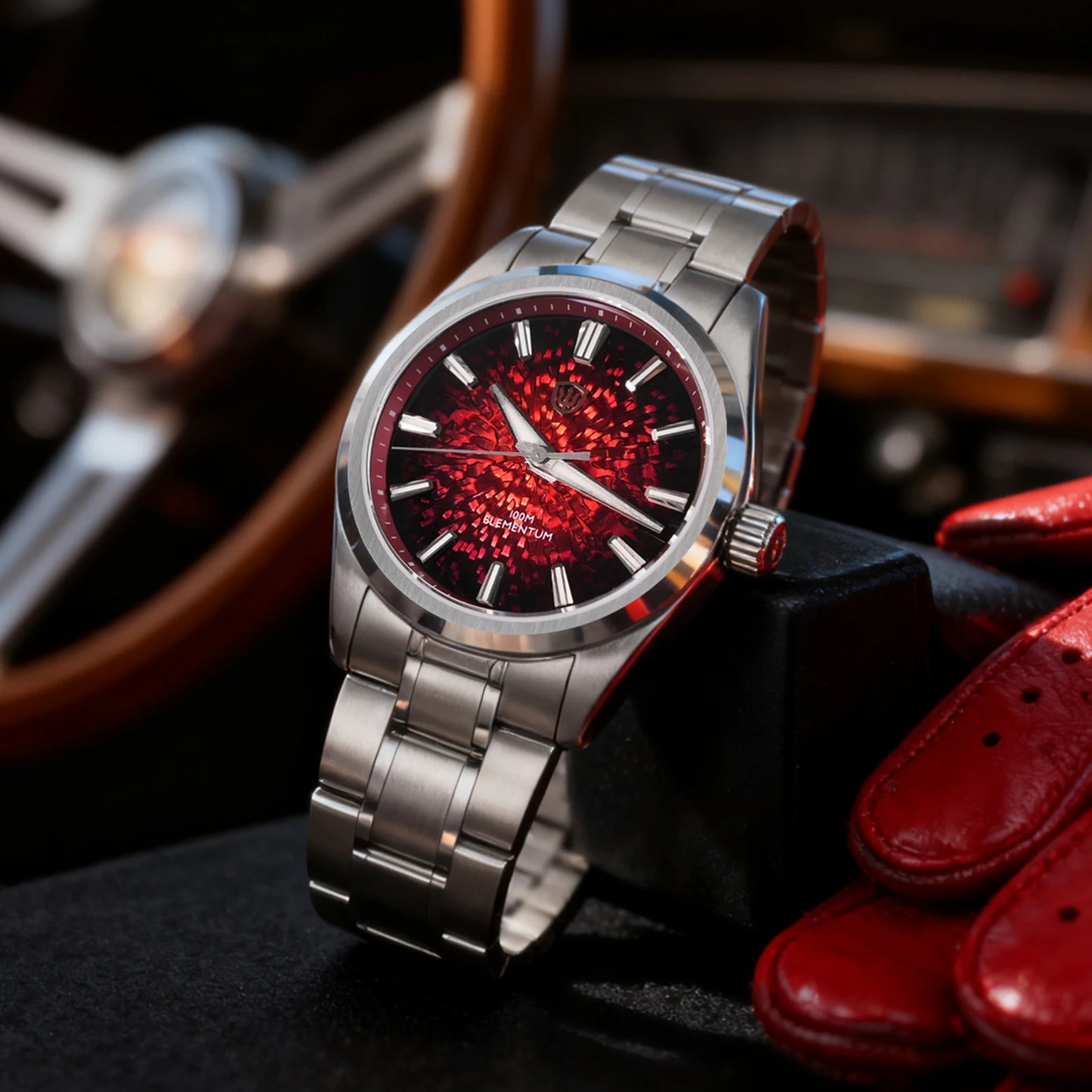 Watchdives 38mm Men Quartz Watch VH31 Sweep Seconds Movement ice Crystal Titanium Waterproof Watches WD0003B WD0003C WD0003D