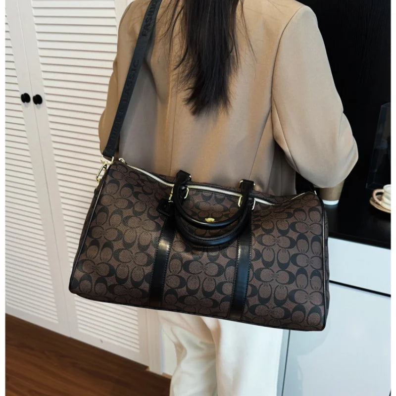 Women's Classic Boston Handbag Large Capacity Elegant Travel Duffle Bags for Women Weekend Luggage Travel Shoulder Bag