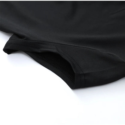 Black Hollow Out Kpop Mini Dress Women Elegant Turtleneck Short Sleeve High Waist Slim Dresses 2026 Lady Party Club Robes