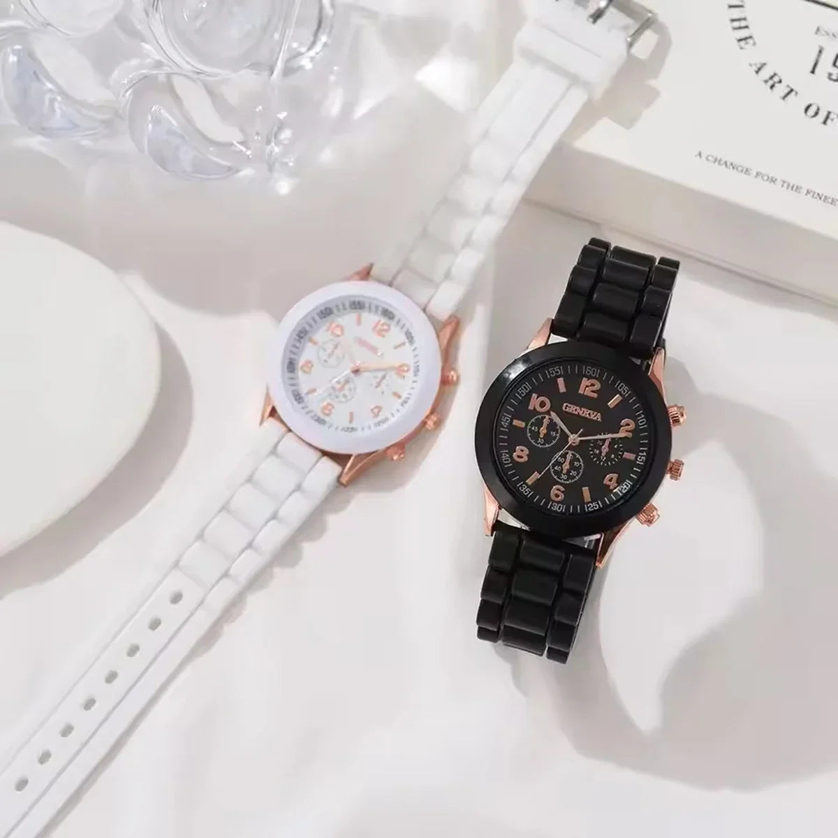 Fashion Women's Watches Casual Silicone Band Analog Quartz Watch （Without Box）