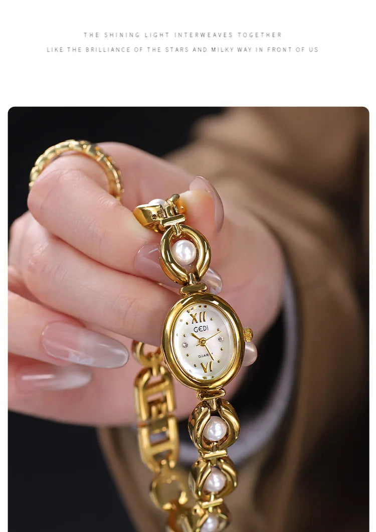 Gold Women Bracelet Watches For Ladies Wrist Watches Top Brand Luxury Elegant Women Dress High Quality Watches Quartz Minimalist