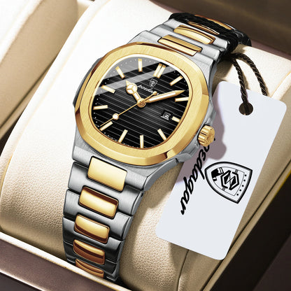 POEDAGAR Elegant Women's Watch Waterproof Luminous Date Fashion Ladies Wristwatch Stainless Steel Quartz Watches For Woman Reloj