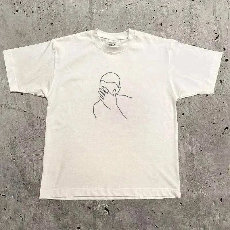 Rapper Frank Retro Graphic T Shirt Men's Hip Hop Ocean Album Clothing T-Shirts Y2k Unisex Blond Fashion Oversized Cotton T-shirt