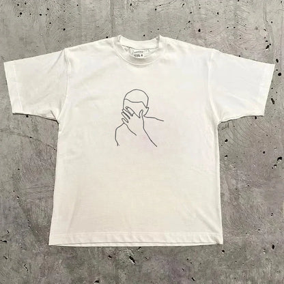Rapper Frank Retro Graphic T Shirt Men's Hip Hop Ocean Album Clothing T-Shirts Y2k Unisex Blond Fashion Oversized Cotton T-shirt
