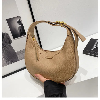 Women Underarm Bag Fashion Hobos Half Moon Saddle Shoulder Bags Luxury Pu Leather Crossbody Bag Phone Purses 2024 Commuting Bags