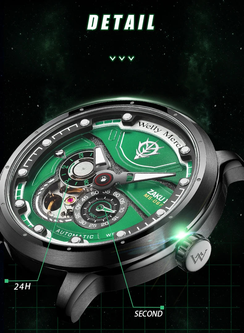 WM Watch Automatic Mechanical Watches Man Stainless Steel Waterproof MIYOTA 82S7 Limited Edition Welly Merck Watch Joint Series