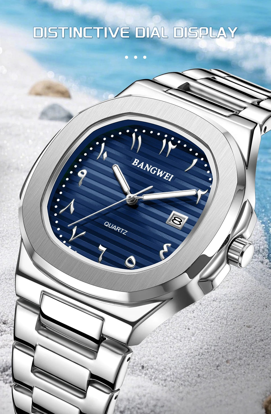 LIGE New Fashion Date Couple Watches 30M Waterproof Luminous Valentine's Day Gift Stainless Steel Watch Men Women Quartz Watch