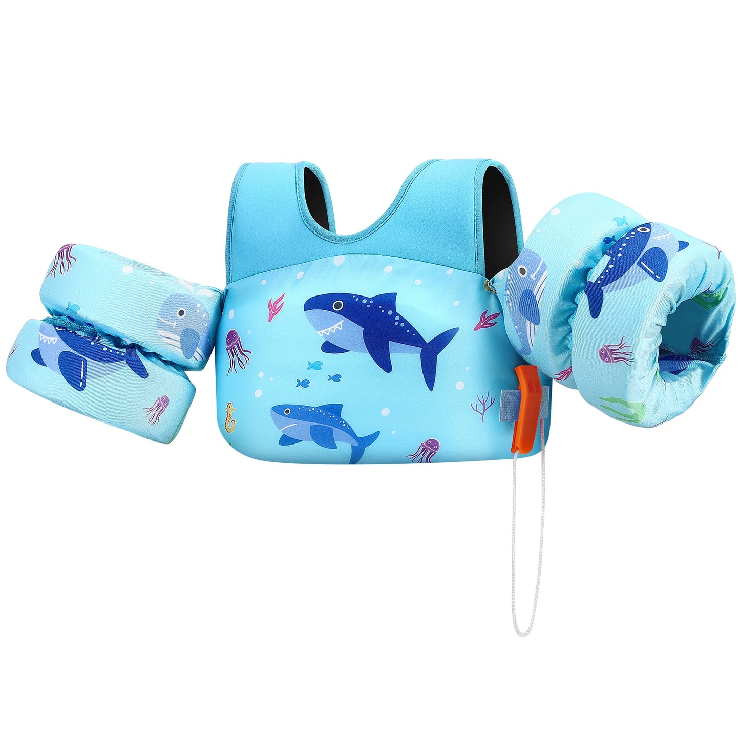 Kids Life Vest Children's Swimming Arm Float Whistle Child Lifejacket Swimsuit Foam Safety Swimming Pool Accessories for kayak