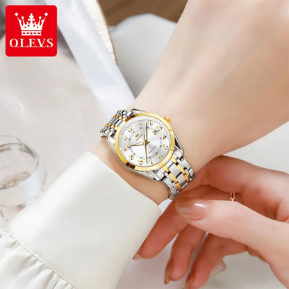 OLEVS 3666 Woman Watches Original Quartz Watch Waterproof Luminous Watches For Woman Gift Chronograph Date Reloj Mujer