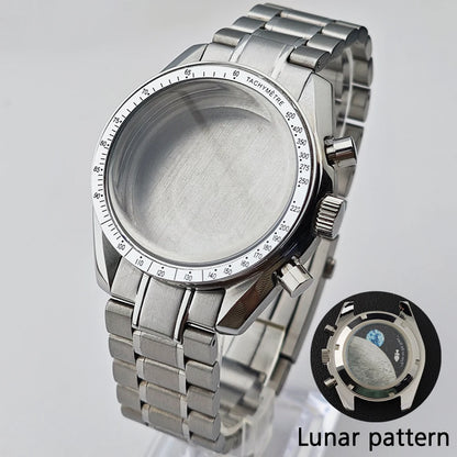 39.7mm Case Watches Metal Case Fits VK63 Movement Accessories Sapphire Glass Equipped With Bezel And Strap VK63 Dial