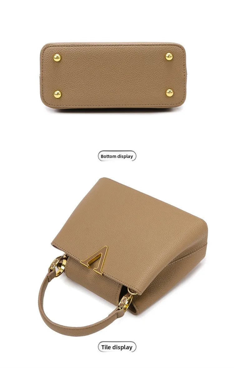 Women's handbag, new fashion versatile bucket bag, high-end bag, large-capacity commuter crossbody bag for women