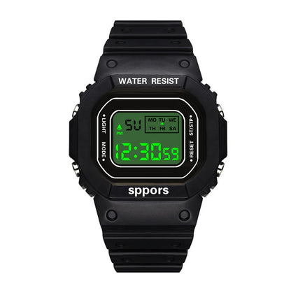 YIKAZE Sports Watch Boys Girls Student LED Electronic Watch Colorful Men Women Square Digital Watches Waterproof Rubber Clock