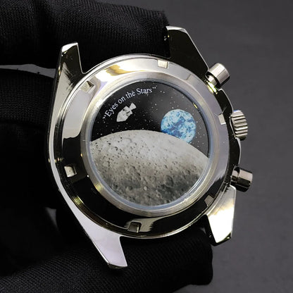 39.7mm MoonSwatch Chronograph Watches Stainless Steel Case Fit VK63 Movement Accessories Sapphire Glass Watch 20mm Strap Moon