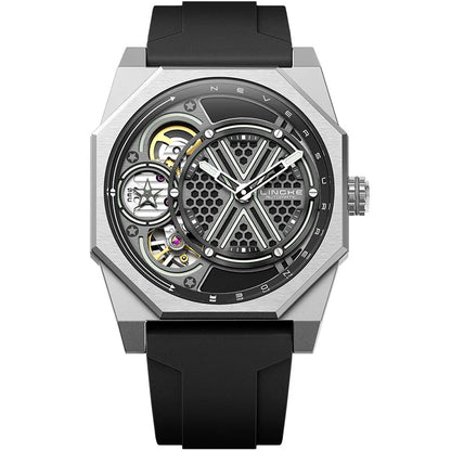 Pentagram Rotation Designer Luxury Luminous Automatic Movement Mechanical Clock High Quality Waterproof Silicone Men's Watches