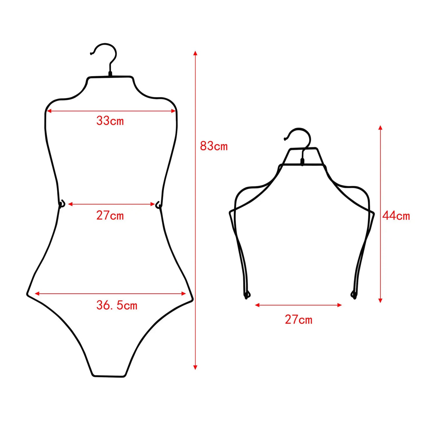 Swimsuit hanger lingerie hanger display hanger, body shape display rack bikini