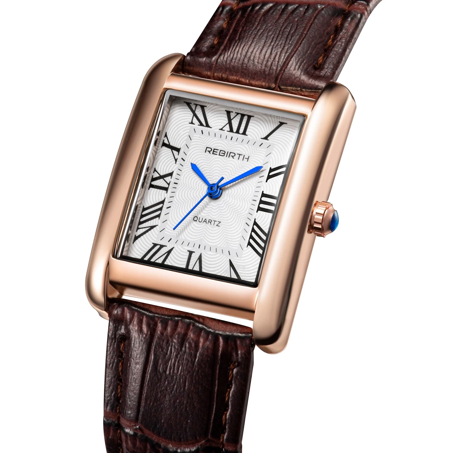 REBIRTH 002 Fashion Rectangular Women's Watch Leather Elegant and Charming Women's Brand Luxury Quartz Watches relojes de mujer