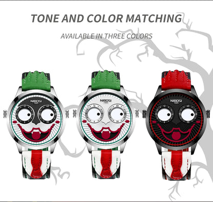 Cool Joker Watch Men Classic Men's Clown Watches Fashion Leather Strap Waterproof Quartz Wristwatches Reloj Hombre Drop Shipping