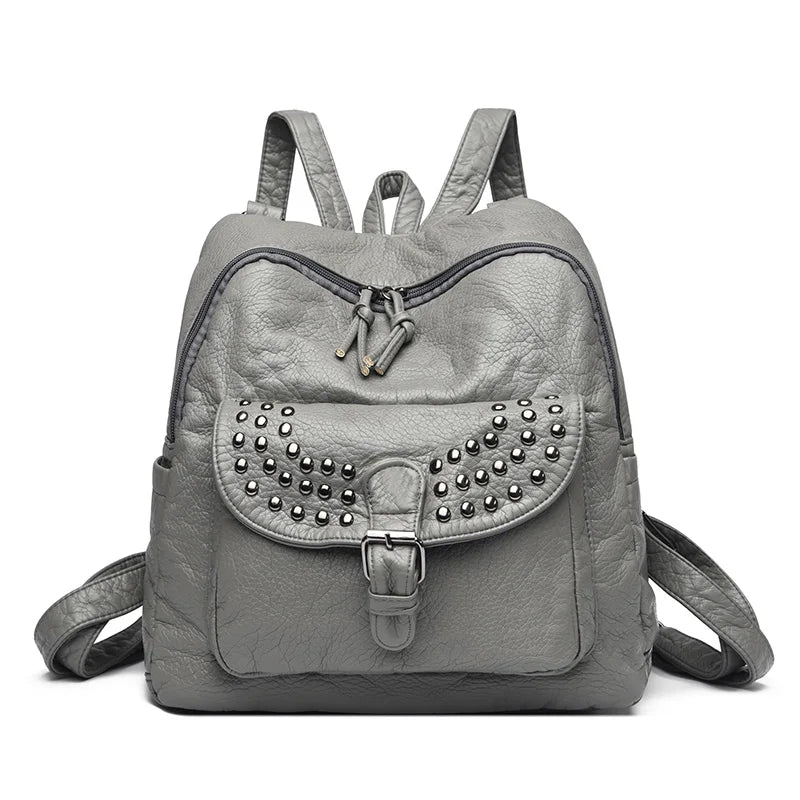 Women High quality leather Backpacks Vintage Female Shoulder Bag Sac a Dos Travel Ladies Bagpack Mochilas School Bags For Girls